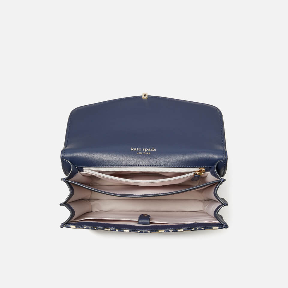 Kate Spade New York Women's Locket Large Jacquard Flap Shoulder Bag - Blue Multi