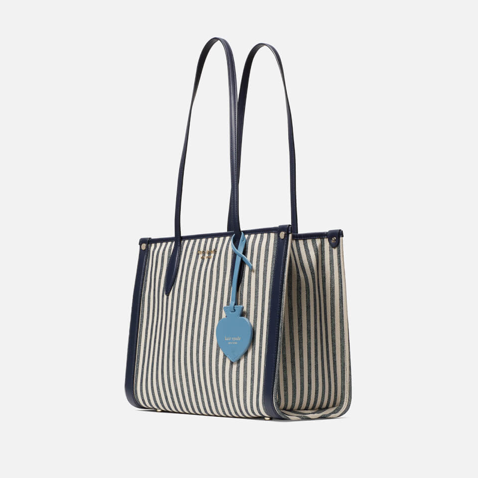 Kate Spade New York Women's Market Stripe Medium Tote Bag - Blue Multi