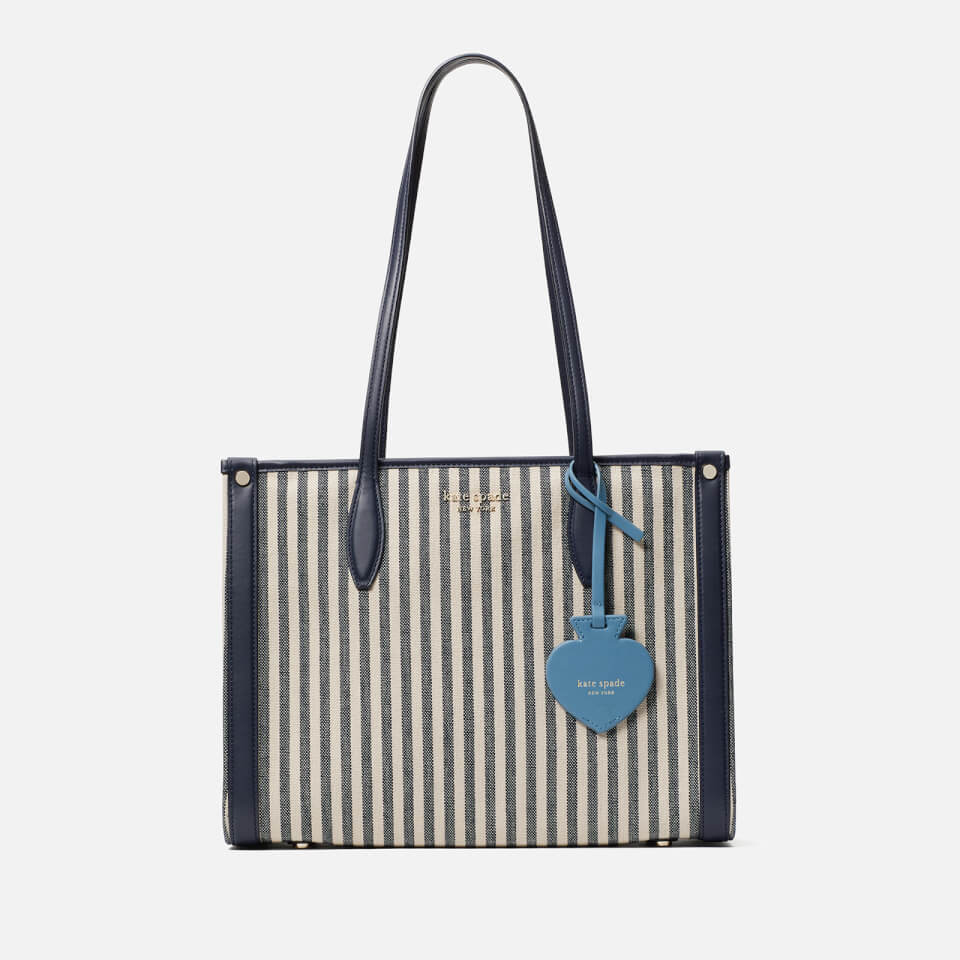 Kate Spade New York Spade Flower Jacquard Stripe Sam Small Convertible  Shoulder Bag Blue Multi