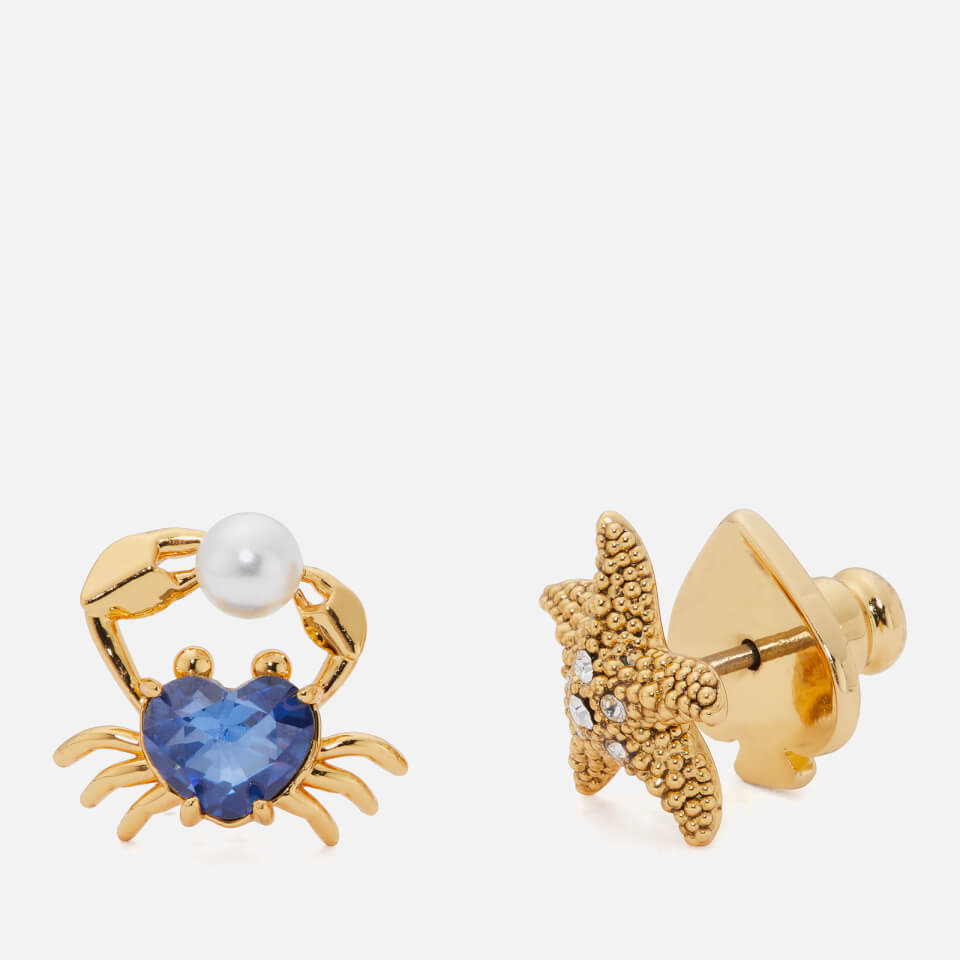 Kate Spade New York Women's Starfish and Crab Studs - Blue/Gold