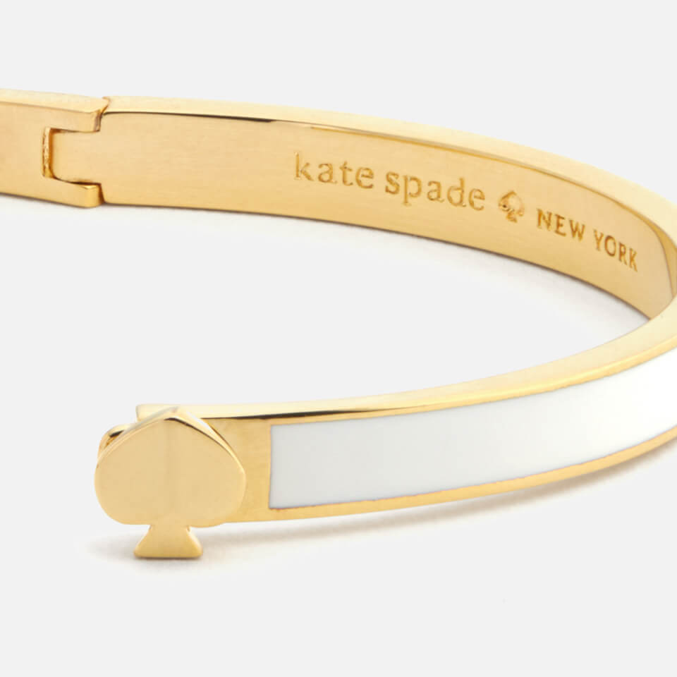 Kate Spade New York Women's Thin Enamel Spade Bangle - White