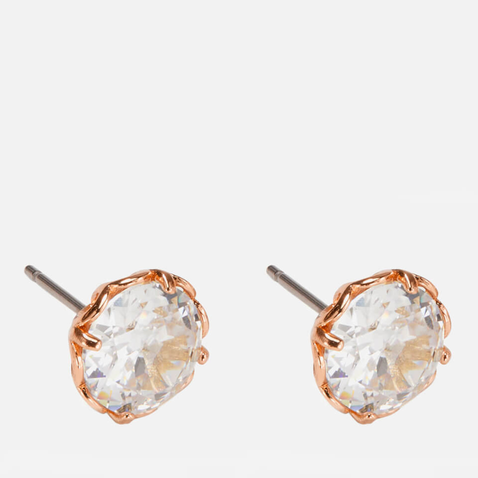 Kate Spade New York Women's Round Earrings - Clear/Rose Gold
