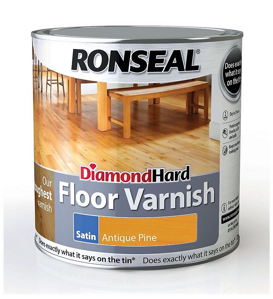 Ronseal Diamond Hard Floor Varnish Antique Pine - 2.5L