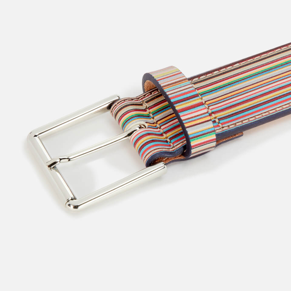 Paul Smith Wide Stripe Leather Belt