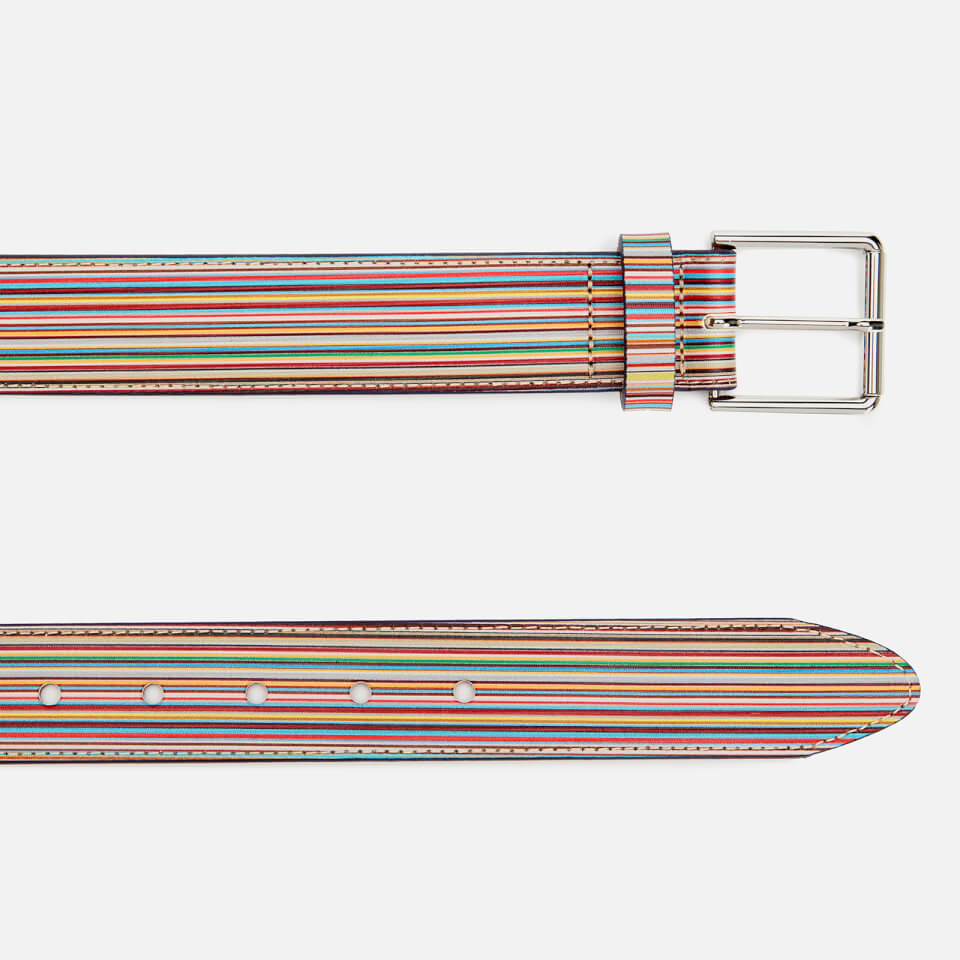 Paul Smith Wide Stripe Leather Belt