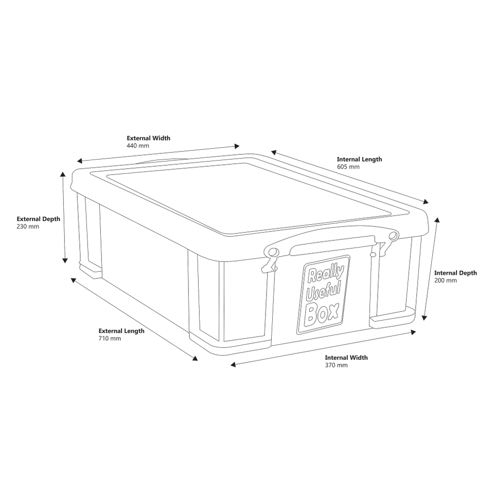 Really Useful Storage Box - Clear - 50L