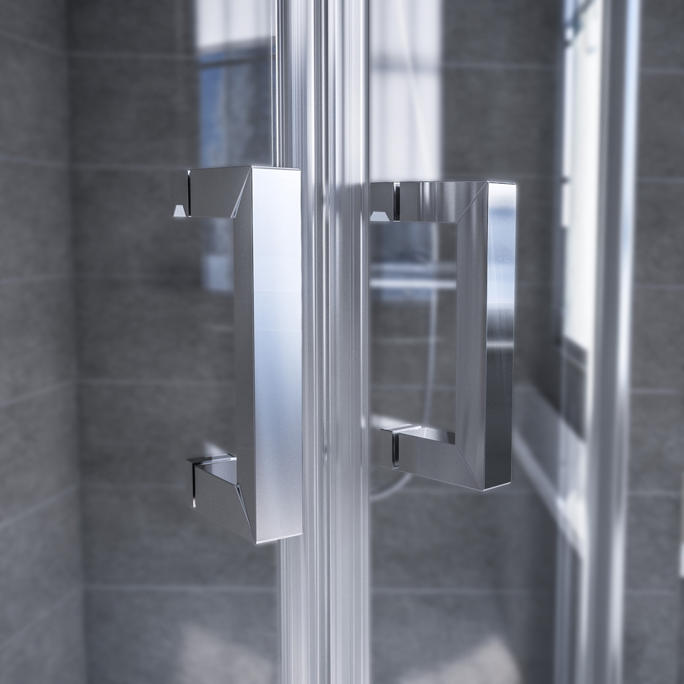 Aqualux Quadrant Shower Enclosure and Tray Package -  800mm (6mm Glass)