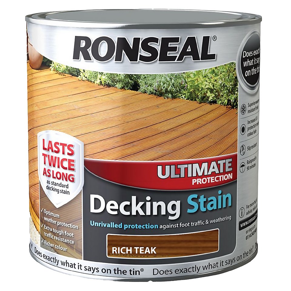 Ronseal Ultimate Protection Decking Stain Teak - 2.5L