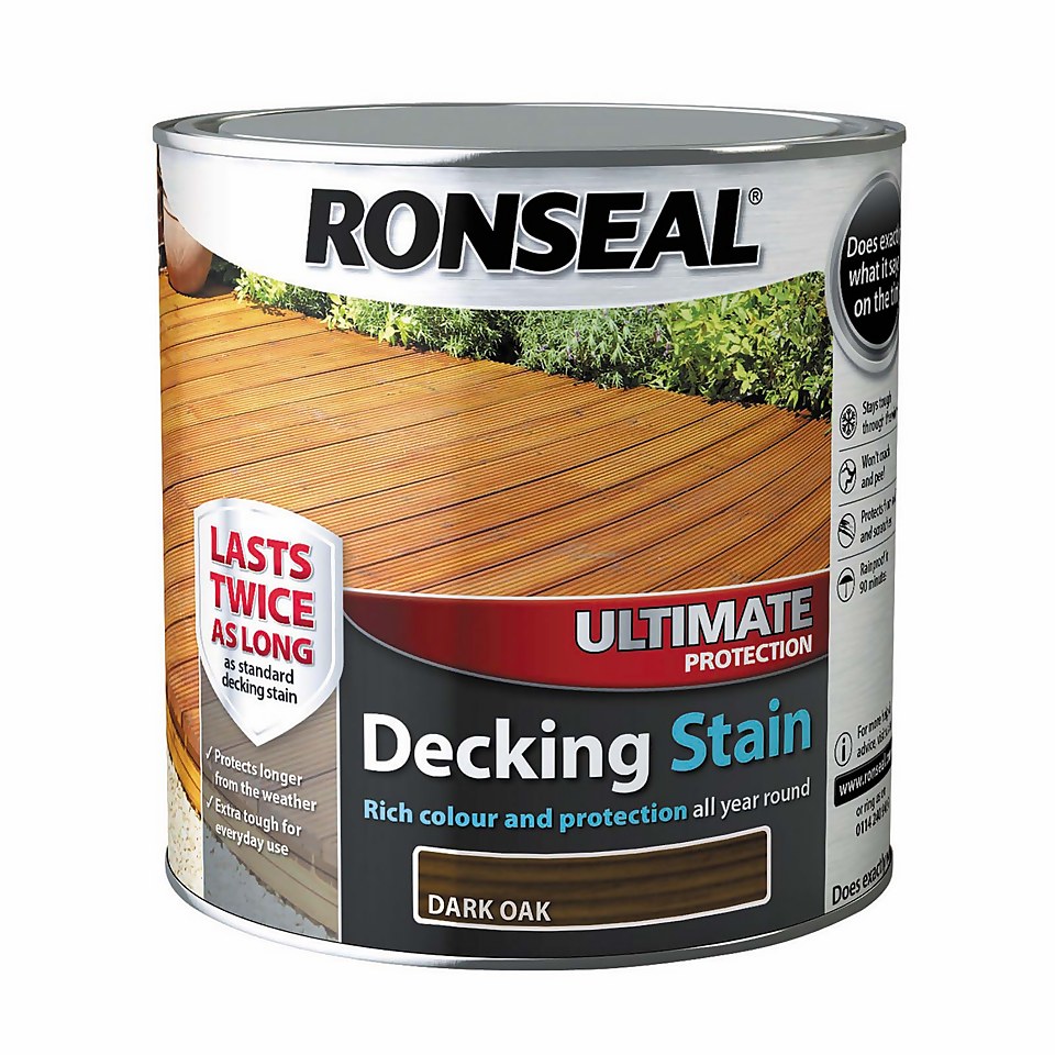 Ronseal Ultimate Protection Decking Stain Dark Oak - 2.5L