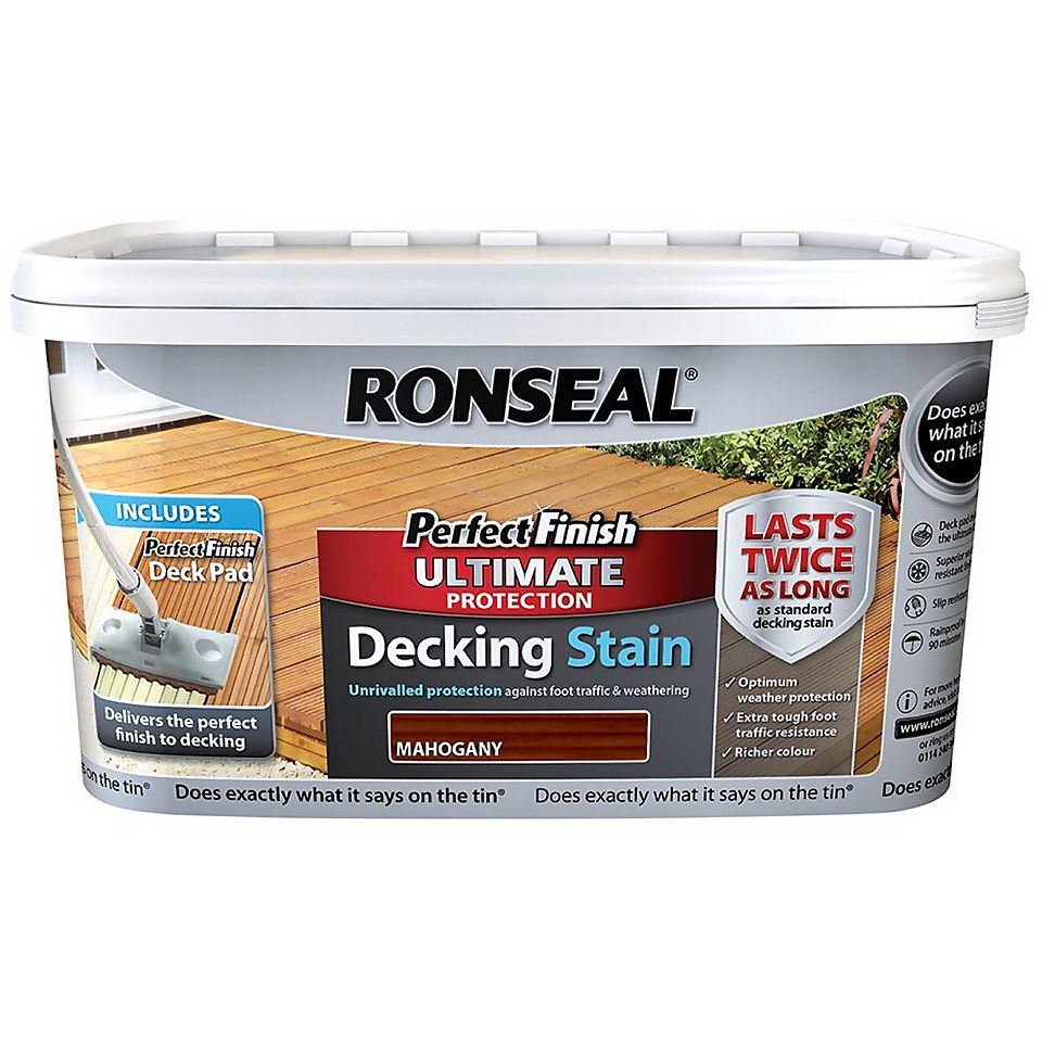 Ronseal Perfect Finish Ultimate Decking Stain Mahogany