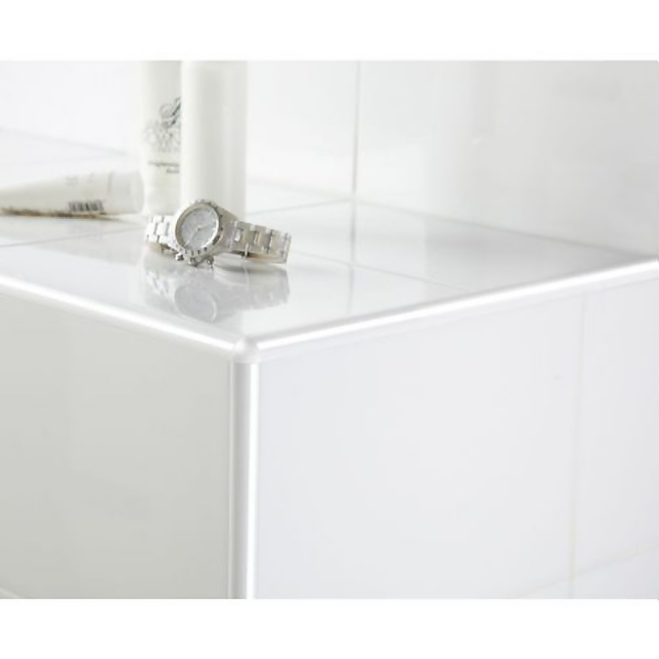 Homelux 8mm Quadrant PVC Tile Trim - Gloss White - 1.83m