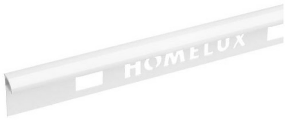 Homelux 8mm Quadrant PVC Tile Trim - Gloss White - 1.83m