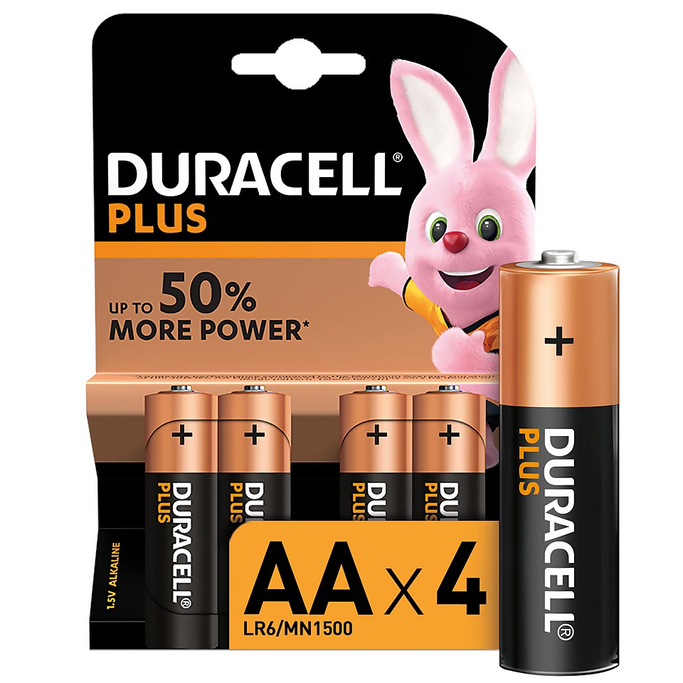 Duracell Plus AA Batteries - 4 Pack