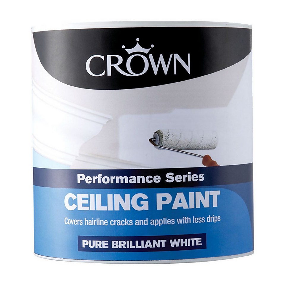 Crown Pure Brilliant White Matt Ceiling Paint - 2.5L