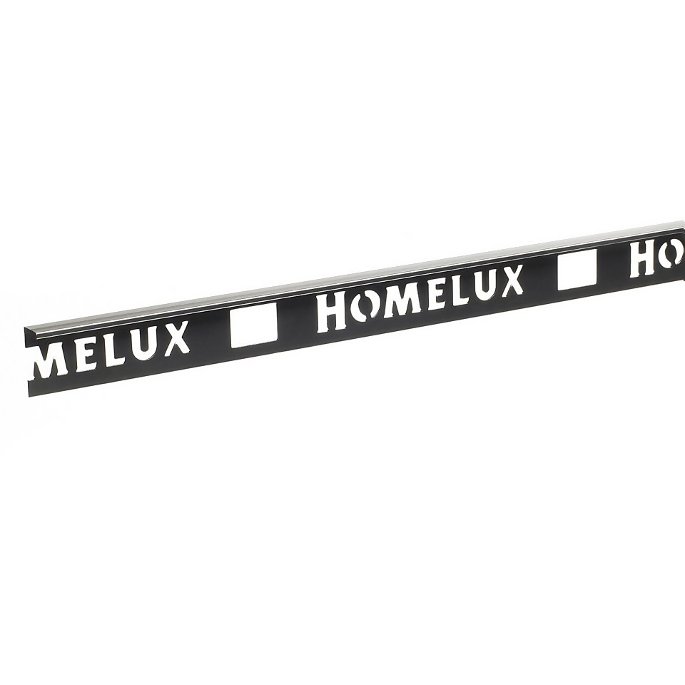 Homelux 10mm Straight Edge Tile Trim Gun Metal Grey 1.83m Homebase