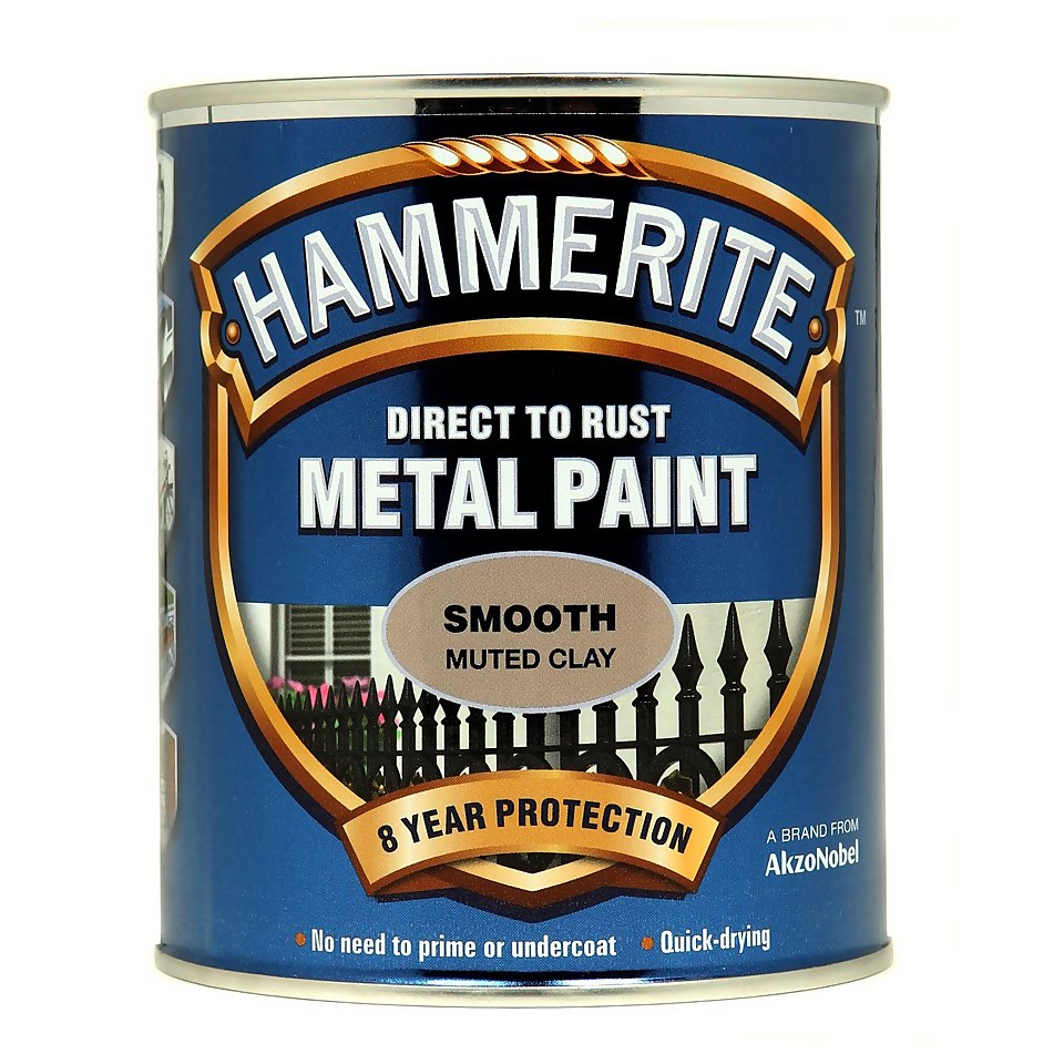 Hammerite Direct to Rust Smooth Paint Muted Clay - 750ml