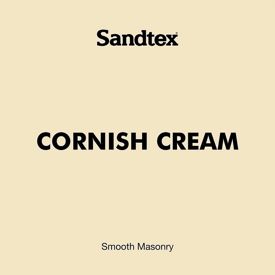 Sandtex Ultra Smooth Masonry Paint Cornish Cream - Tester 150ml