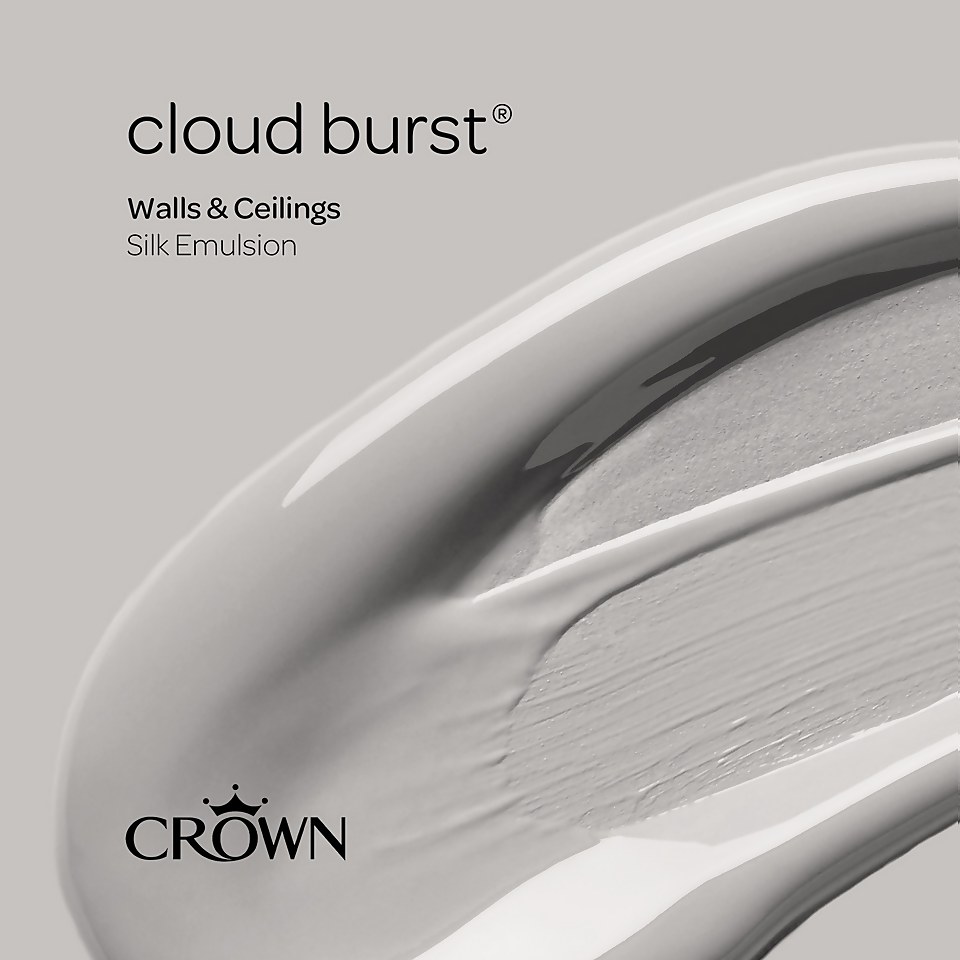 Crown Walls & Ceilings Silk Emulsion Paint Cloud Burst - 2.5L