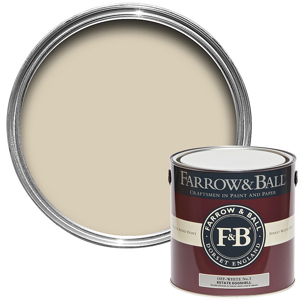 Farrow & Ball Estate Eggshell Paint Off-White - 2.5L