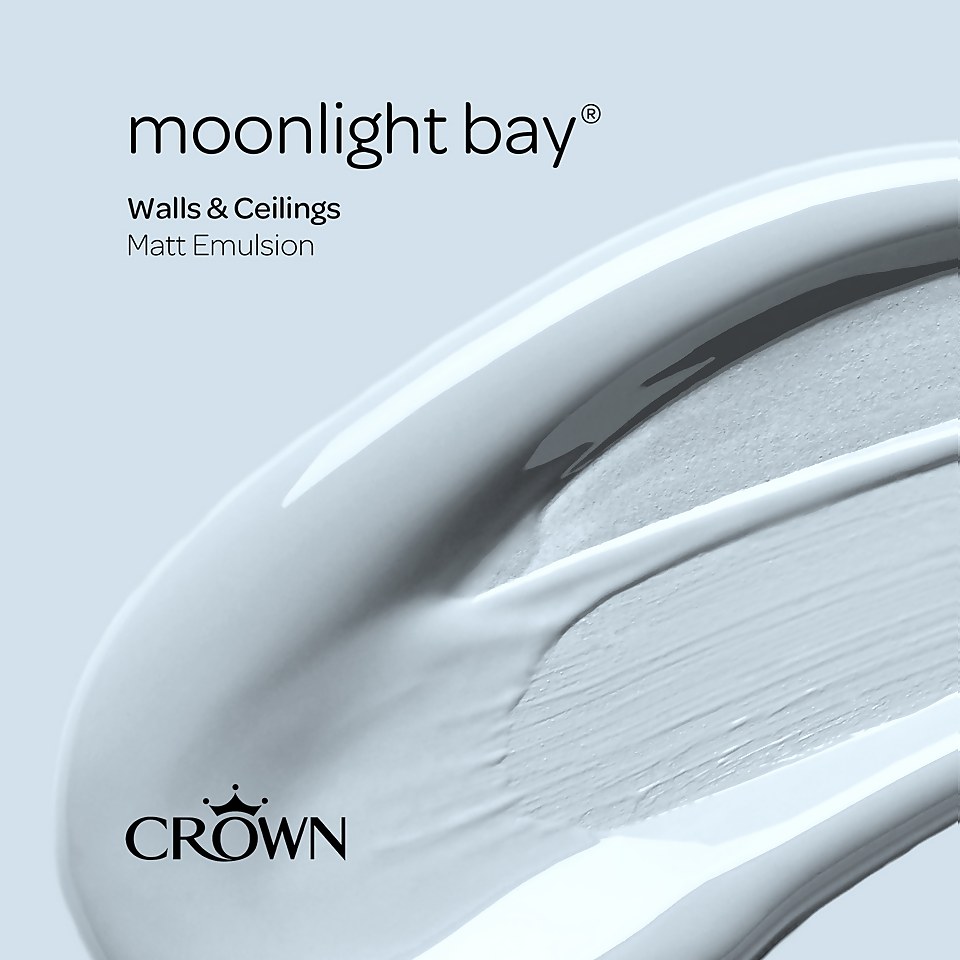 Crown Walls & Ceilings Matt Emulsion Paint Moonlight Bay - 2.5L