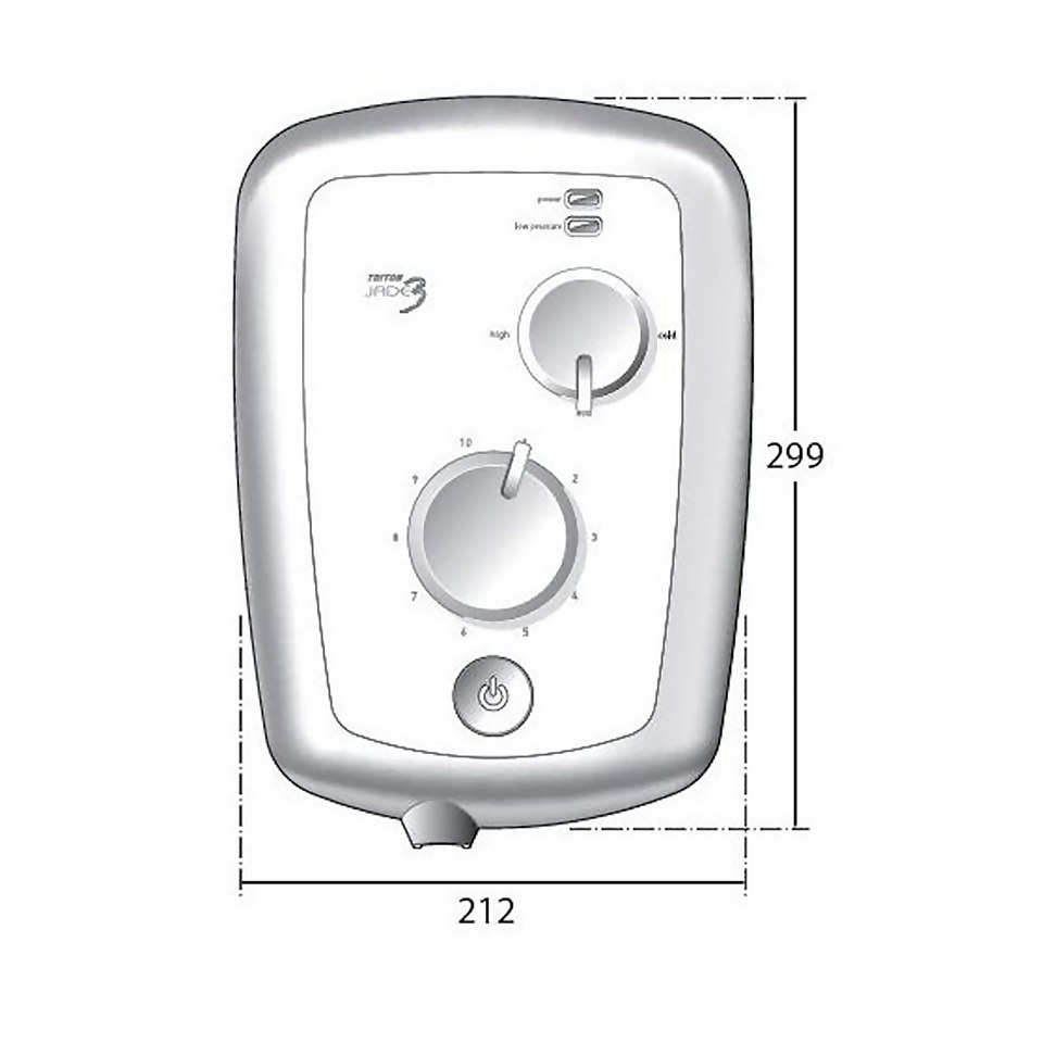 Triton Jade 3 8.5kW Shower Electric Shower - White