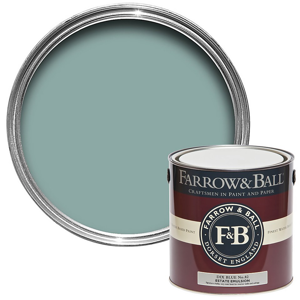 Farrow & Ball Estate Matt Emulsion Paint Dix Blue No.82 - 2.5L
