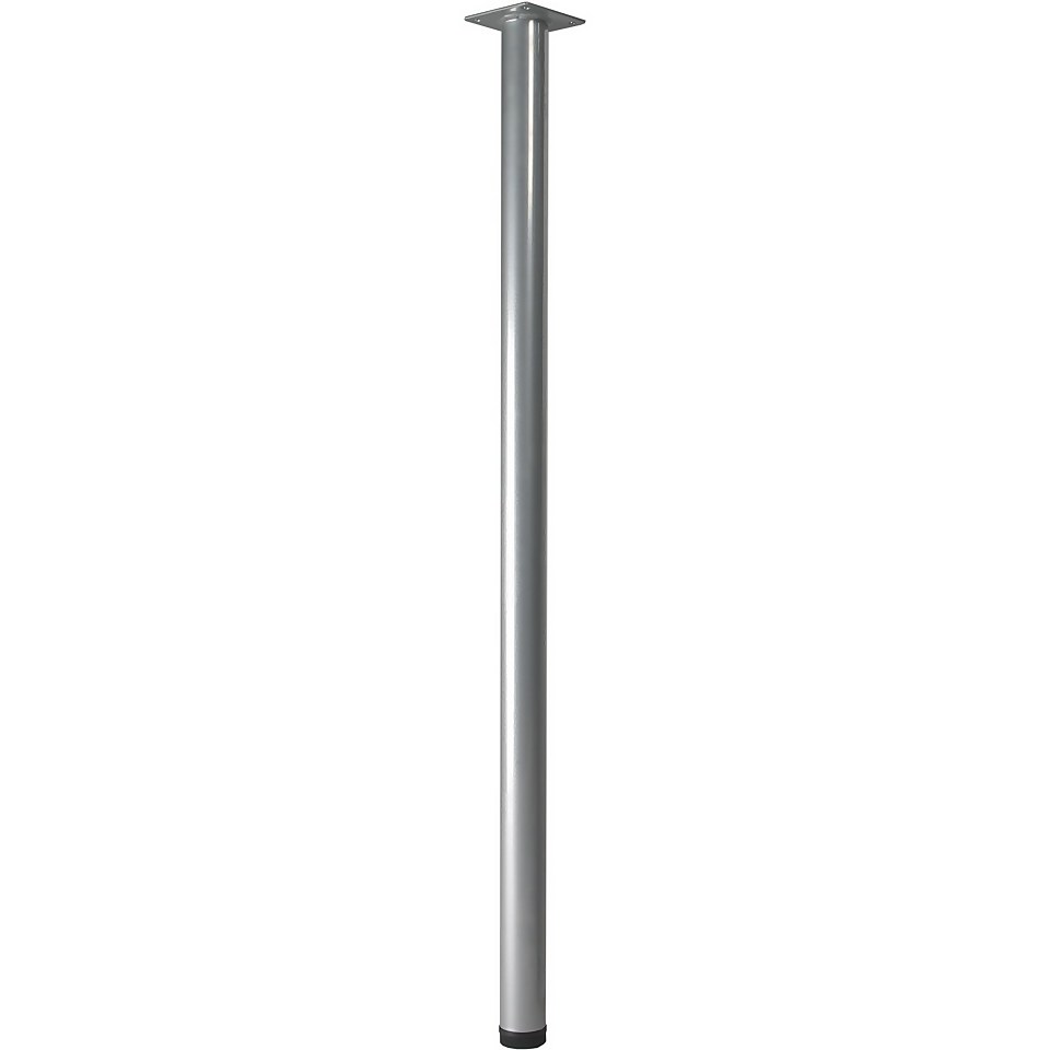 Rothley Table Leg Silver Effect 32 x 700mm Homebase