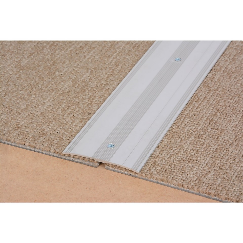Vitrex Extra Wide Cover Strip Carpet Edge - Silver 900mm