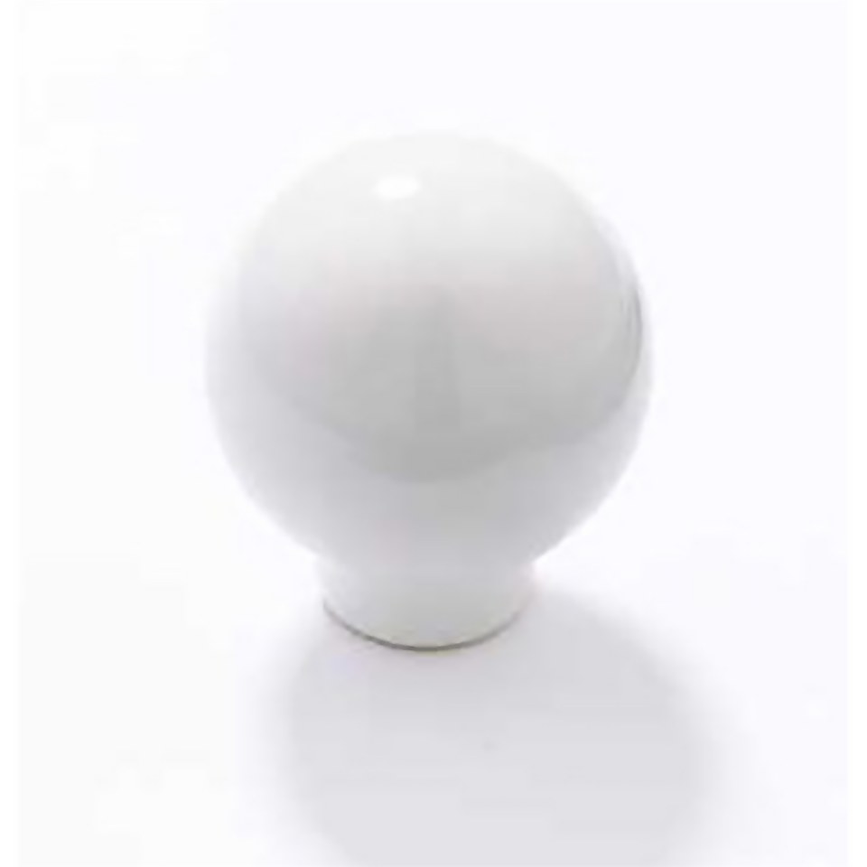 Round Ball Cabinet Door Knob - Porcelain - 32mm