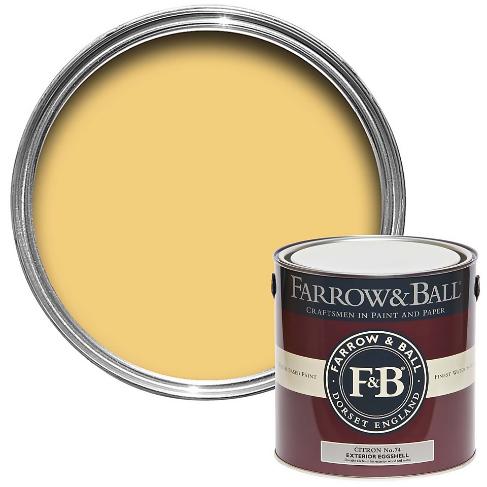 Farrow & Ball Exterior Eggshell Paint Citron No.74 - 2.5L