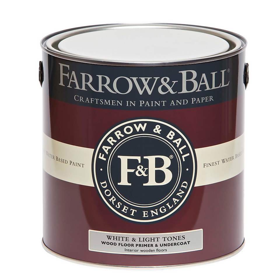Farrow & Ball Primer Wood Floor Primer & Undercoat Light & White Tones - 2.5L