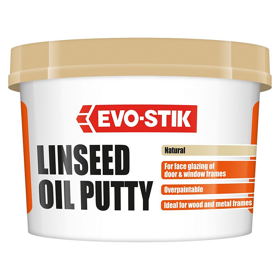 Evo-Stik Linseed Oil Putty Natural - 1kg