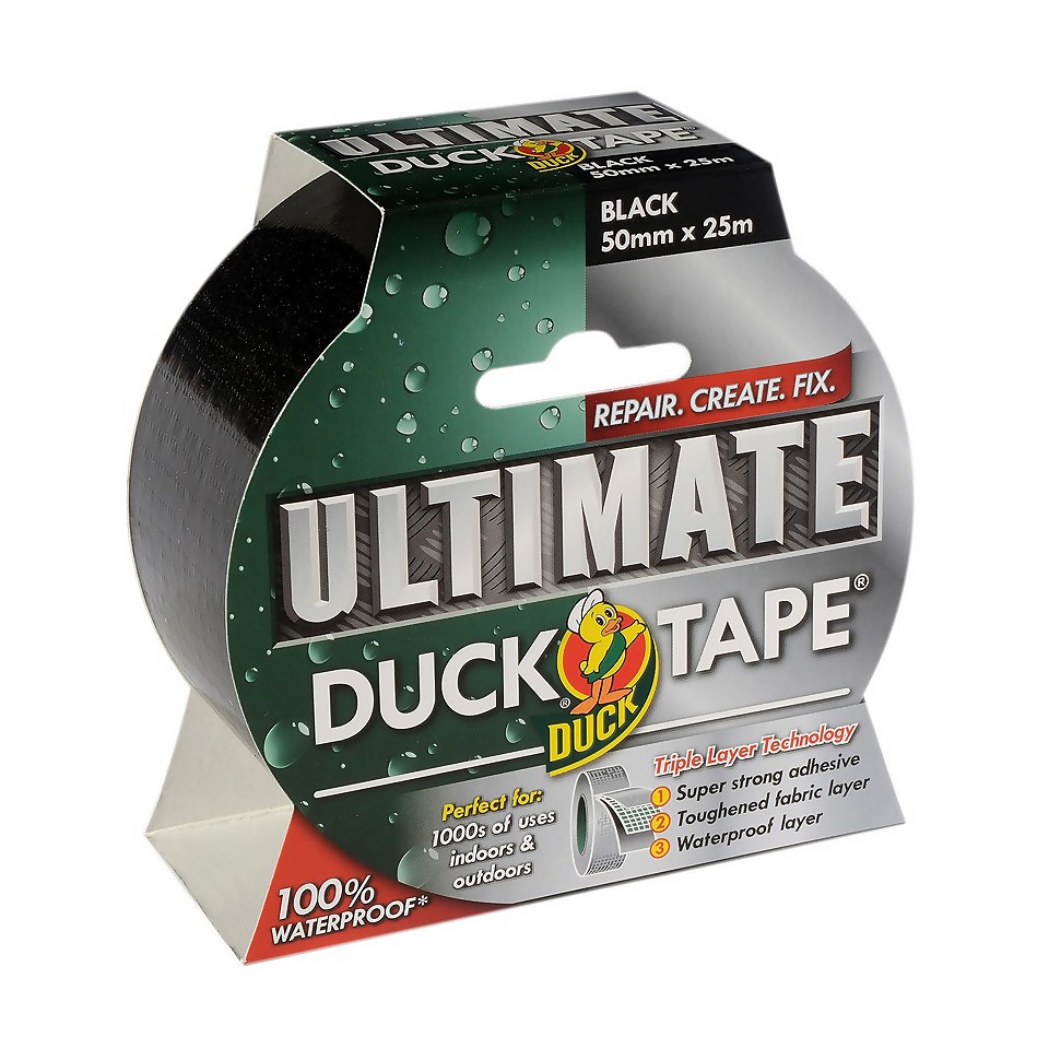 Duck Ultimate Tape Black - 50mm x 25m