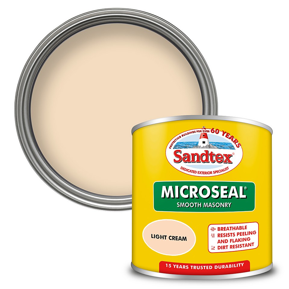 Sandtex Ultra Smooth Masonry Paint Light Cream - Tester 150ml