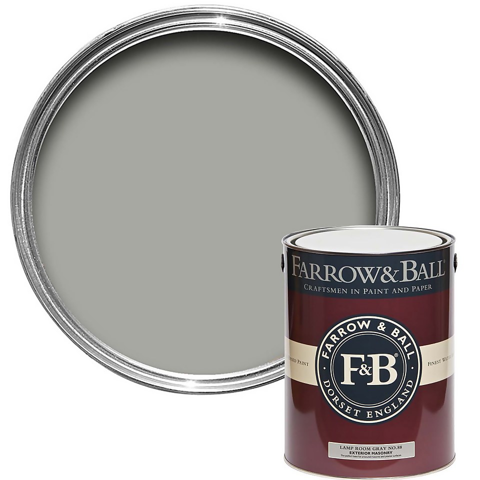Farrow & Ball Exterior Masonry Paint Lamp Room Gray No.88 - 5L