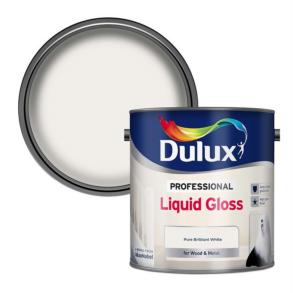 Dulux Professional Liquid Gloss Paint Pure Brilliant White - 2.5L