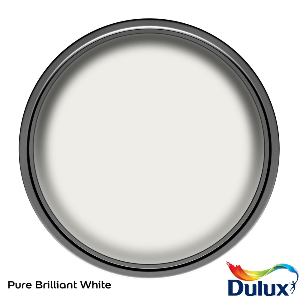 Dulux Non Drip Gloss Paint Pure Brilliant White 2.5L Homebase