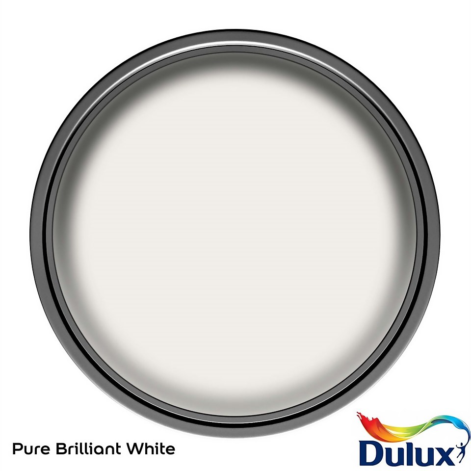 Dulux Non Drip Gloss Paint Pure Brilliant White - 2.5L