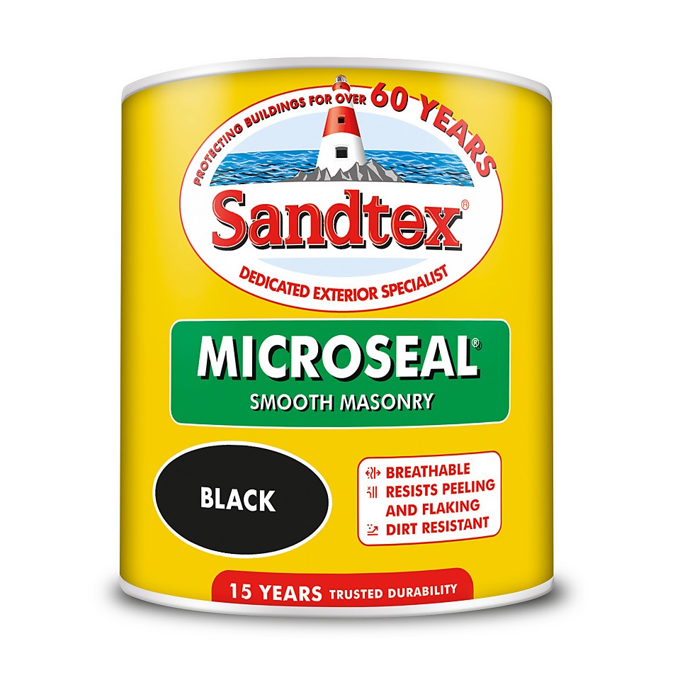 Sandtex Ultra Smooth Masonry Paint Black - 1L