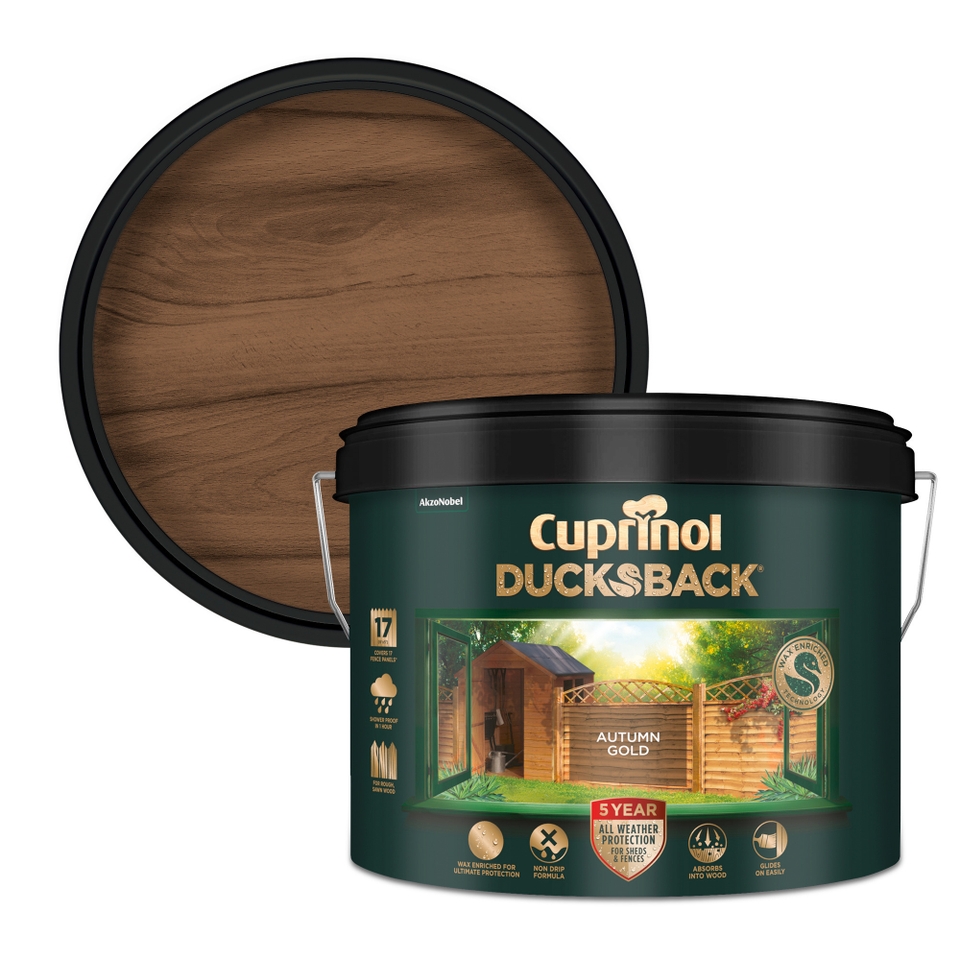 Cuprinol 5 Year Ducksback Autumn Gold - 9L