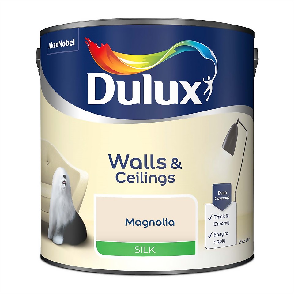 Dulux Silk Emulsion Paint Magnolia - 2.5L