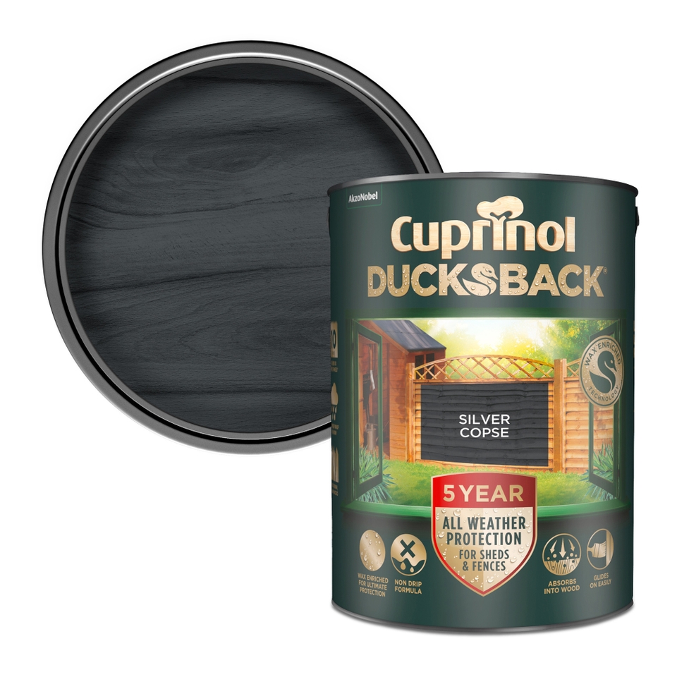 Cuprinol 5 Year Ducksback Silver Copse 5L Homebase