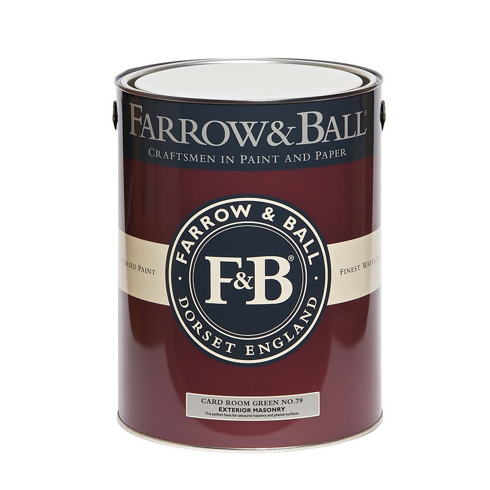 Farrow & Ball Exterior Masonry Paint Card Room Green No.79 - 5L