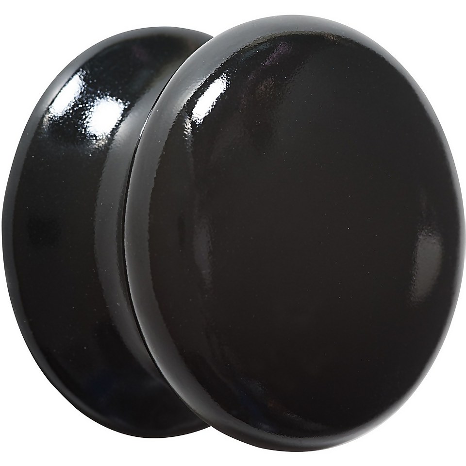 Ceramic Knob - Black - 35mm