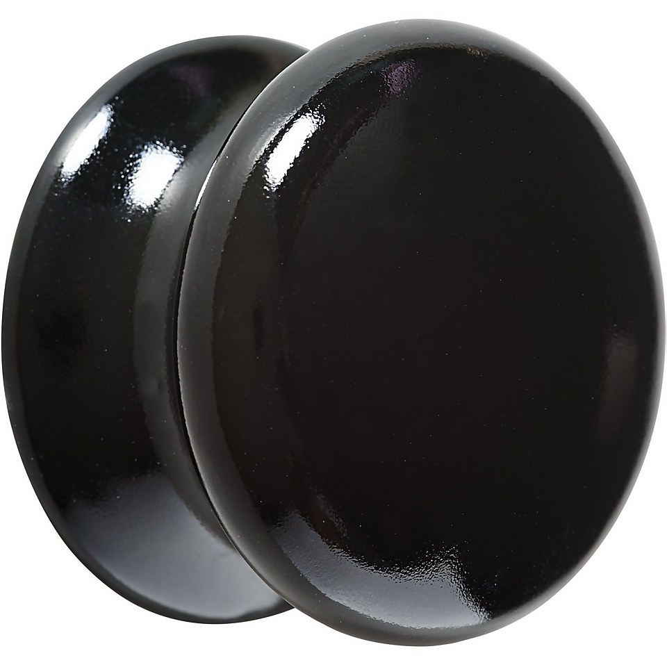 Ceramic Cabinet Knob - Black - 50mm