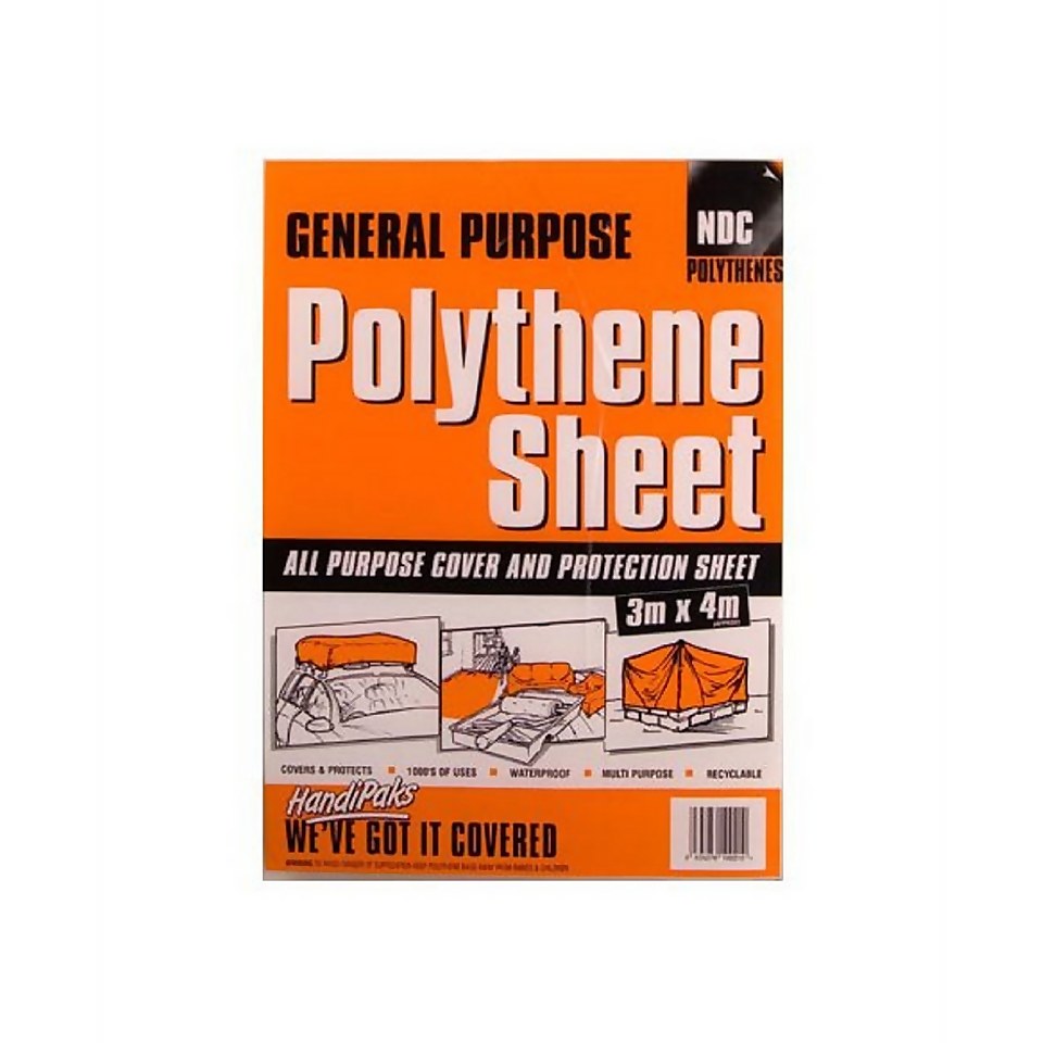 General Purpose Polythene Sheet - 3 x 4m