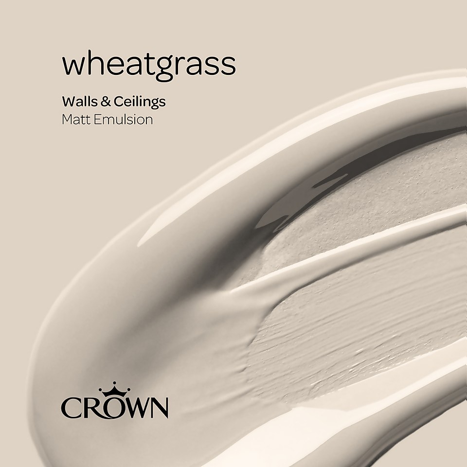 Crown Walls & Ceilings Matt Emulsion Paint Wheatgrass - Tester 40ml