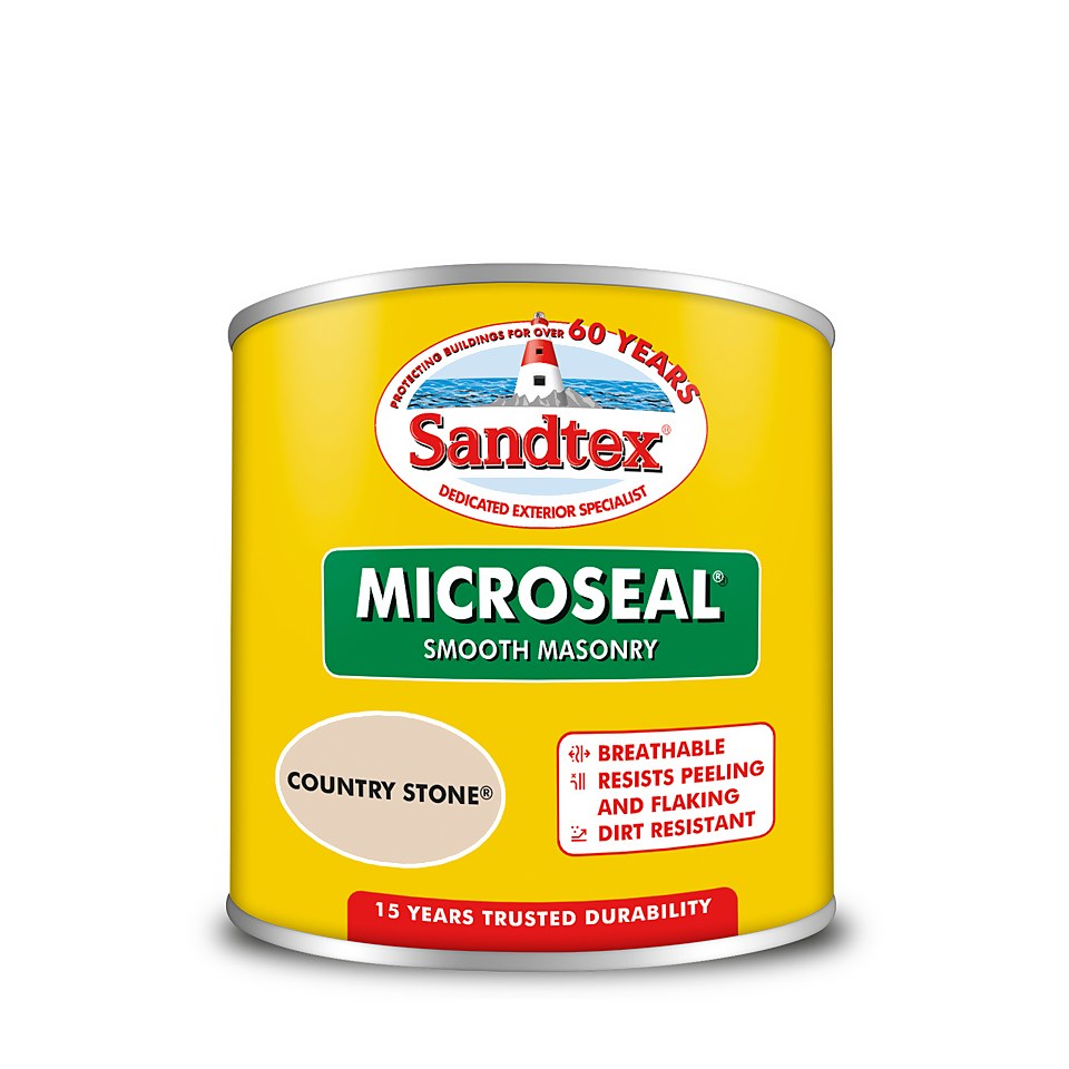 Sandtex Microseal Smooth Masonry Paint Country Stone - 150ml