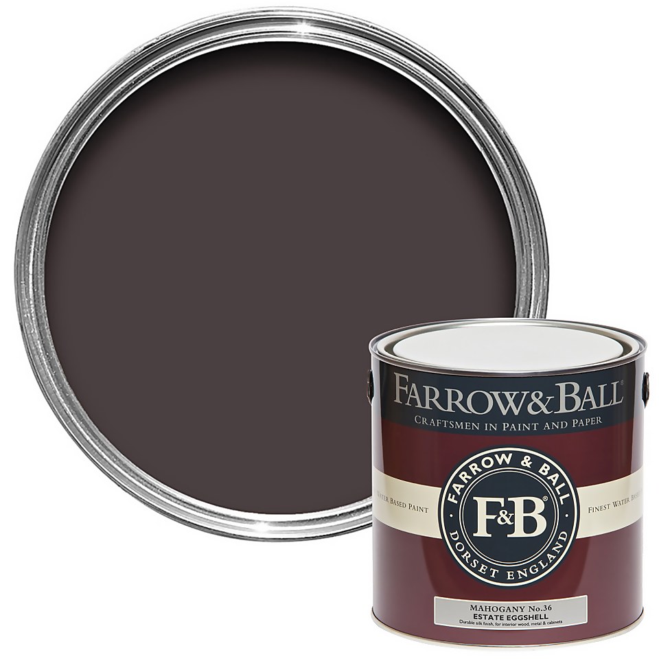 Farrow & Ball Estate Eggshell Paint Mahogany No.36 - 2.5L