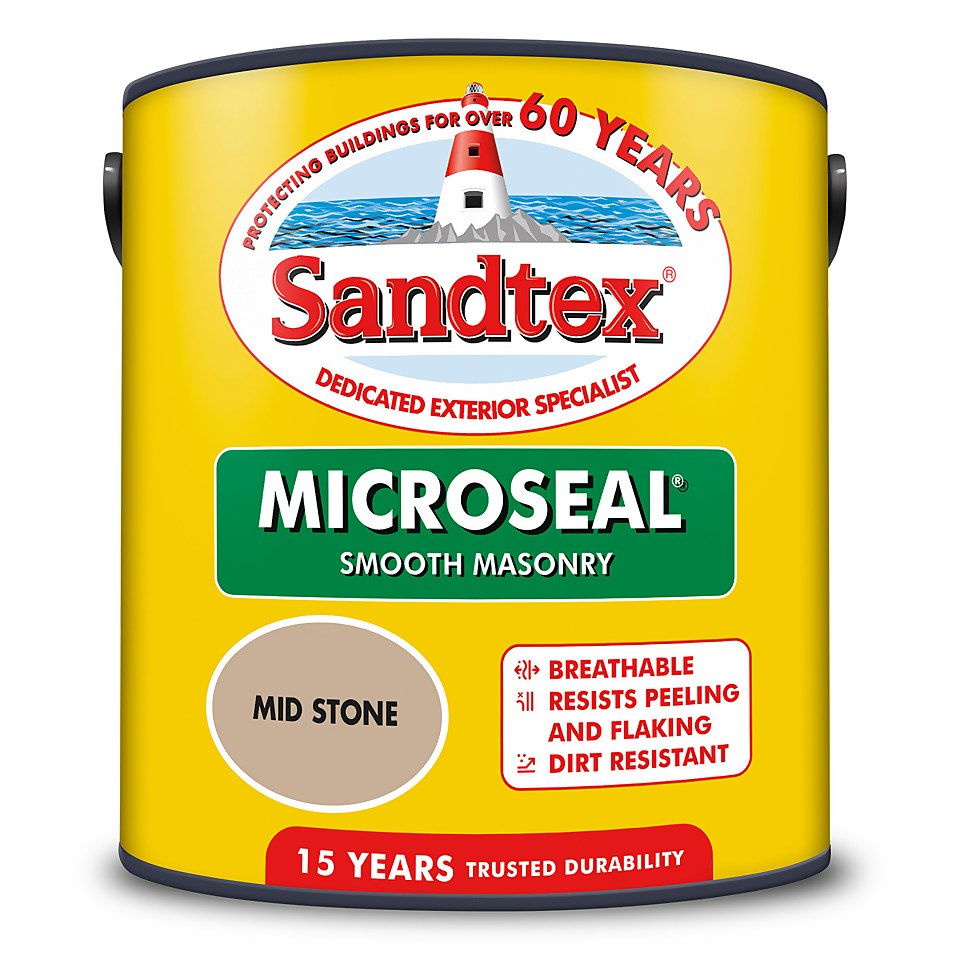 Sandtex Ultra Smooth Masonry Paint Mid Stone - 2.5L